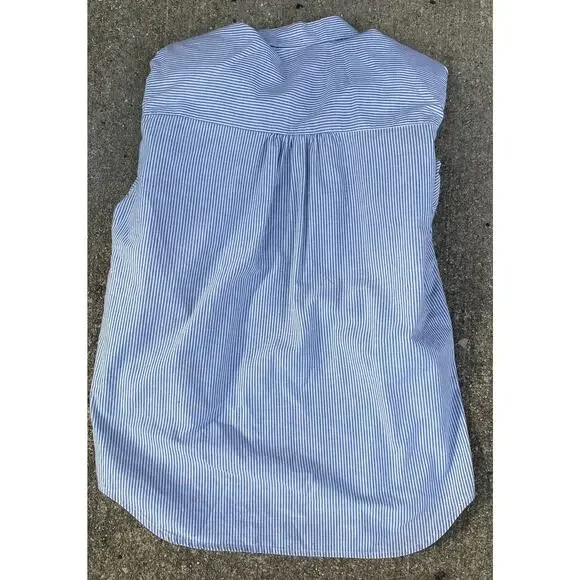 VTG 90 Capacity Women Large Embroidered flower Striped long sleeve shirt - Picture 4 of 4